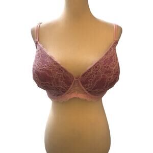 Rampage Intimates Lace Bra, Size 40DD, Lilac Purple Underwire Adjustable Straps
